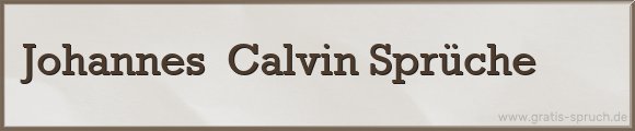 Johannes  Calvin Sprüche