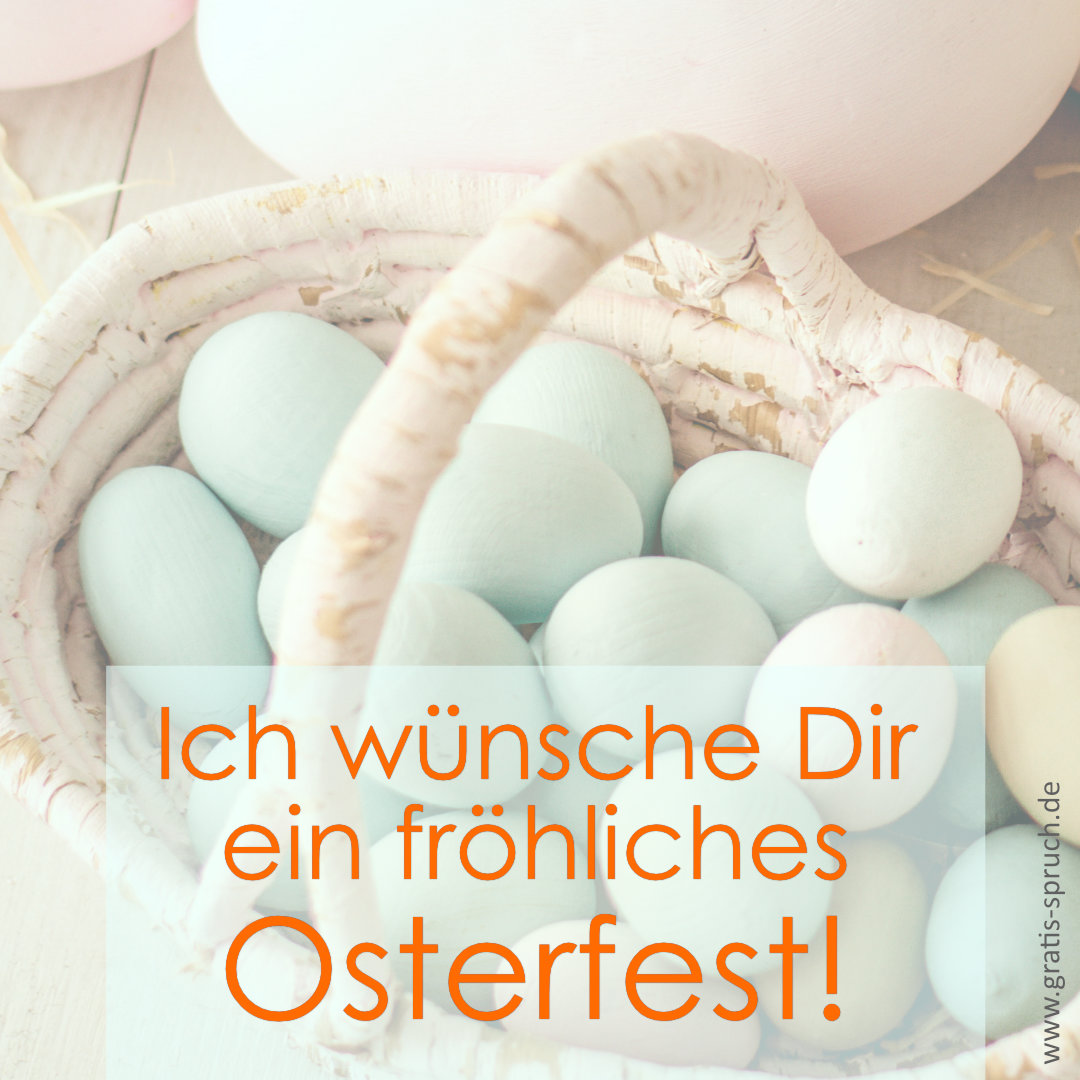 Glückwunschkarte zu Ostern 'Ich wünsche Dir ein fröhliches Osterfest!'